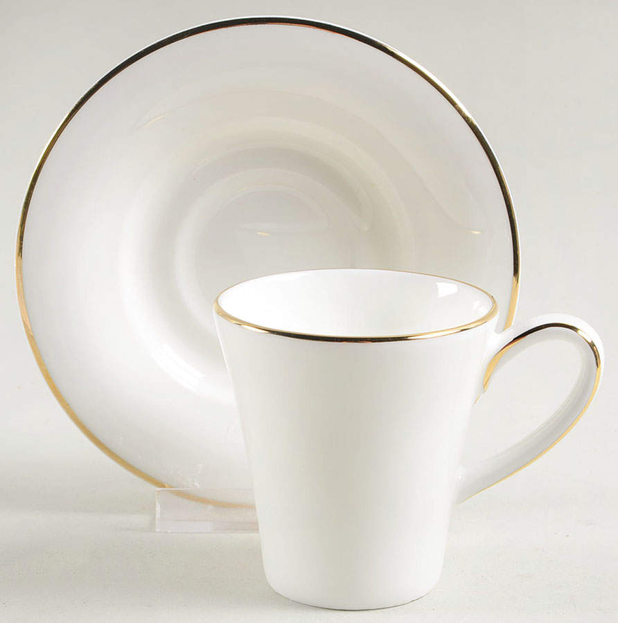 Fusion Gold Flat Demitasse Cup & Saucer Set by Royal Doulton-1