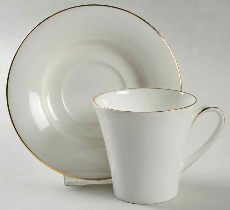 Fusion Gold Flat Cup & Saucer Set by Royal Doulton-1