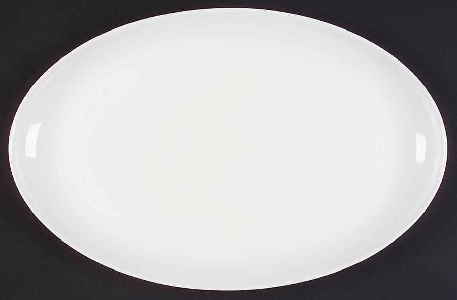 Fusion White 15" Oval Serving Platter by Royal Doulton-1