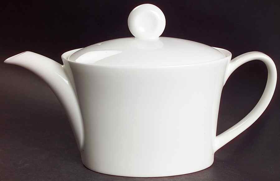 Fusion White Teapot & Lid by Royal Doulton-1