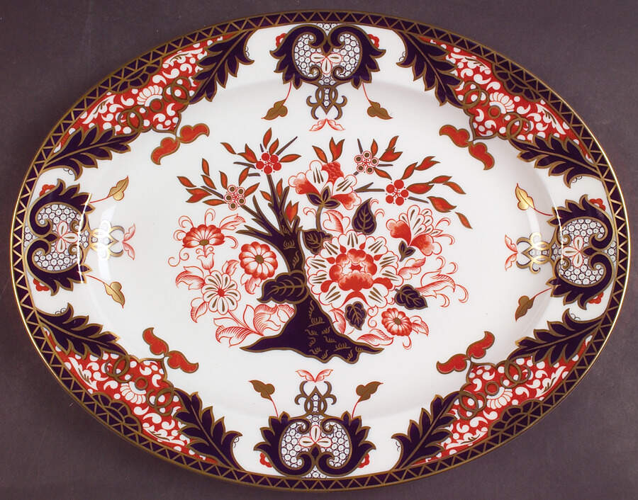 Derby Japan 13" Oval Serving Platter by Royal Crown Derby-1