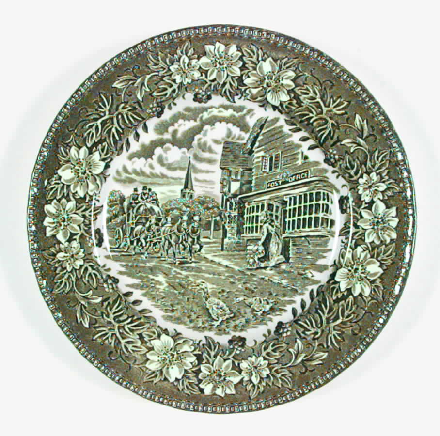 Coaching Taverns Green Salad Plate by Royal Tudor-1