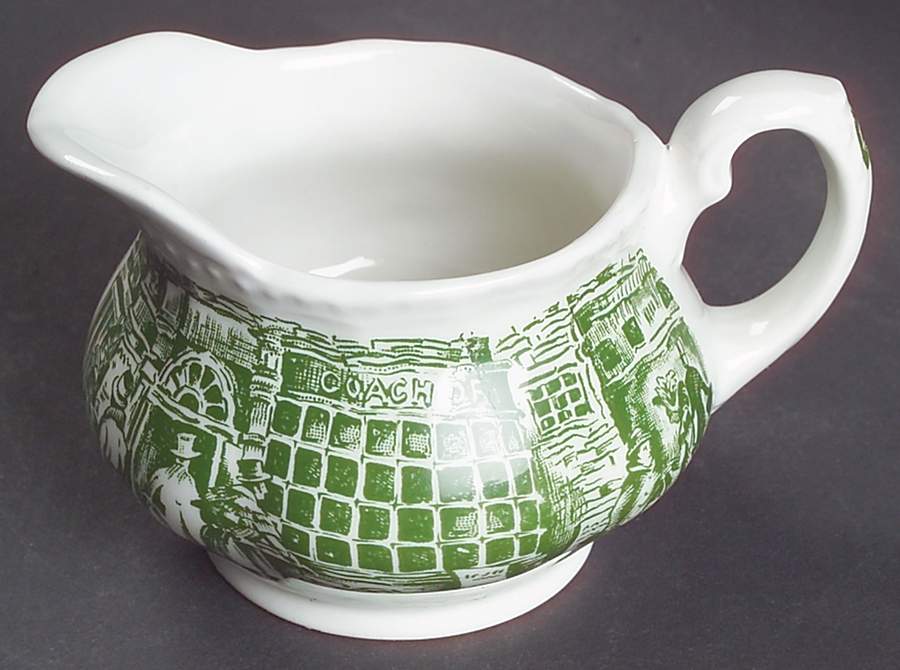 Coaching Taverns Green Mini Creamer by Royal Tudor-1