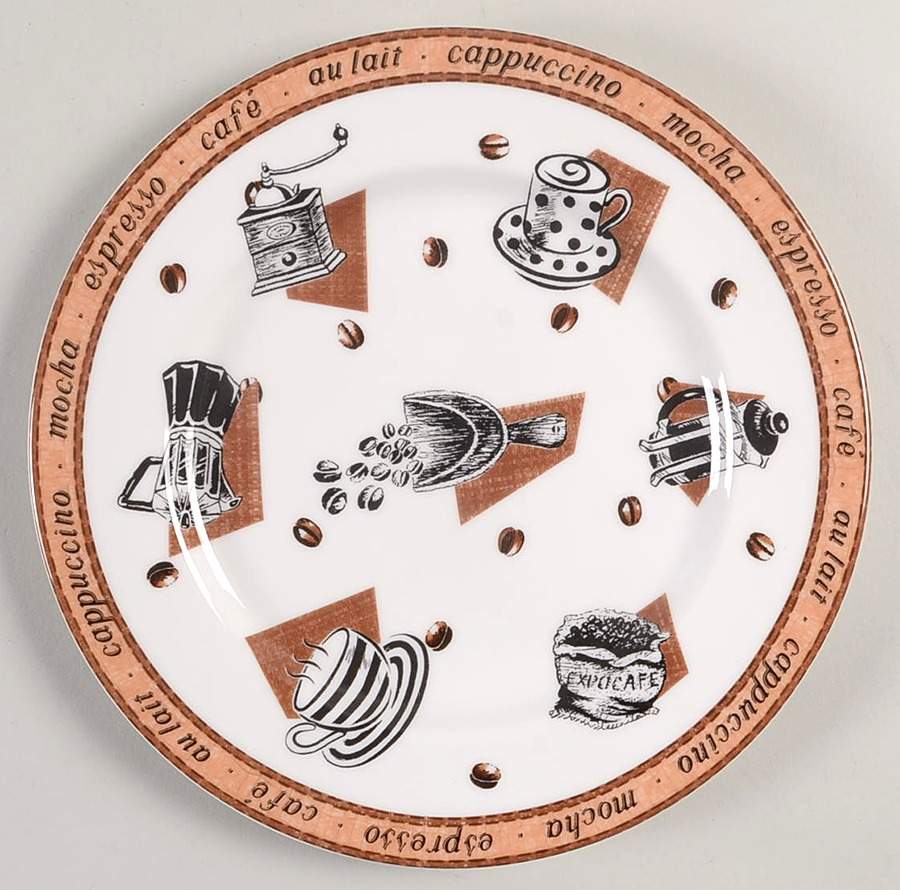 Coffee Time Dessert/Pie Plate by Royal Doulton-1