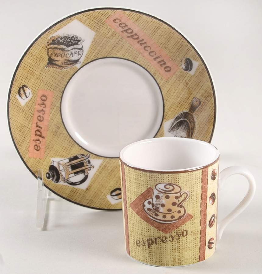 Coffee Time Flat Demitasse Cup & Saucer Set by Royal Doulton-1