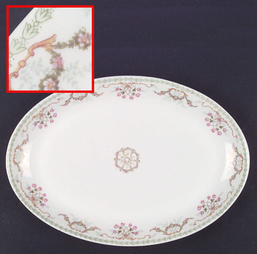 RDN58 13" Oval Serving Platter by M Redon-1