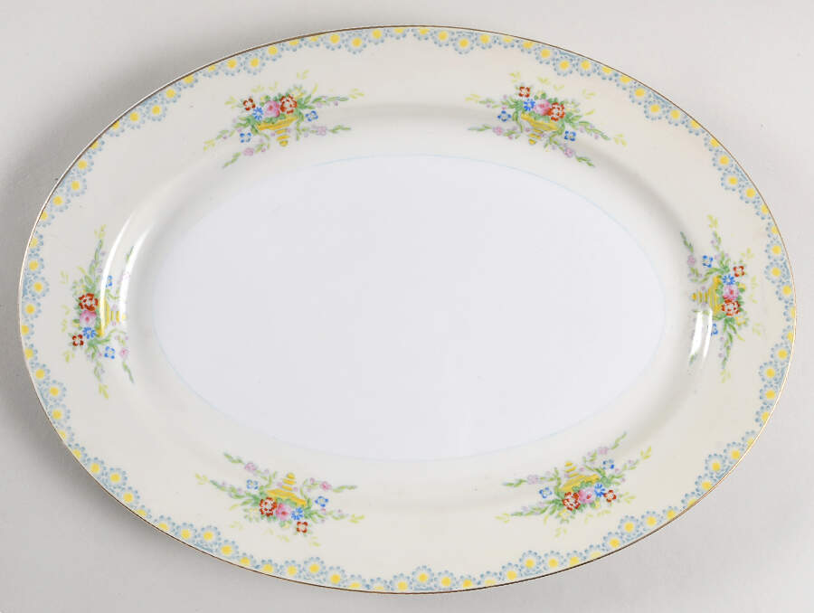 RCJ7 14" Oval Serving Platter by Royal China Japan-1