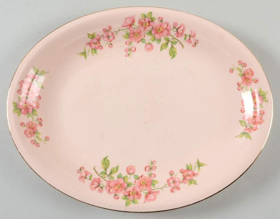 Blossom Time 11" Oval Serving Platter by Royal (USA)-1