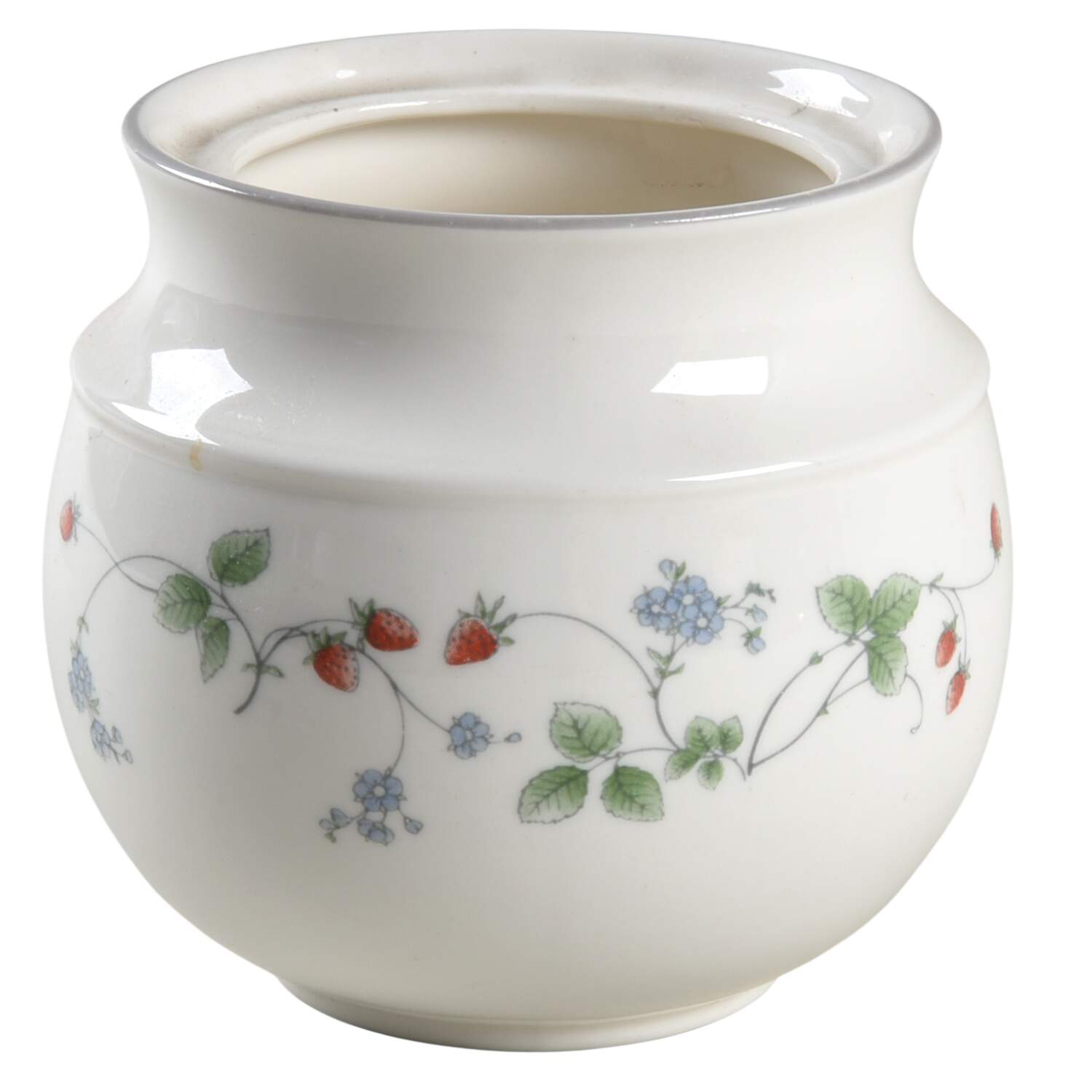 Strawberry Fayre Red Sugar Bowl No Lid by Royal Doulton-1