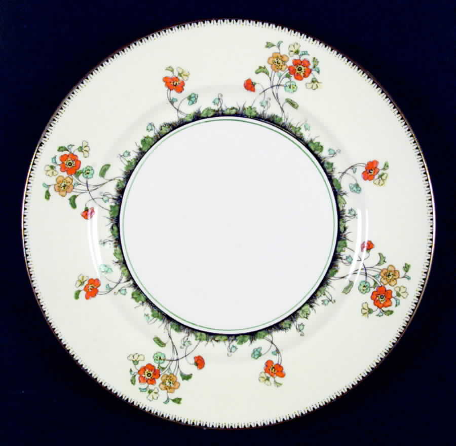 Spring (Orange, Yellow Flowers) Dinner Plate by Royal Winton-1