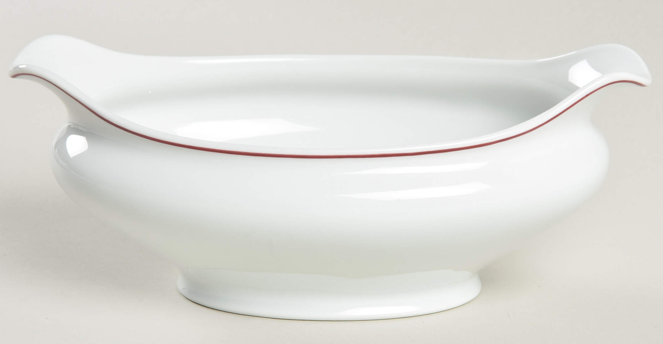 R6L1 Red Gravy Boat by Royal Limoges-1