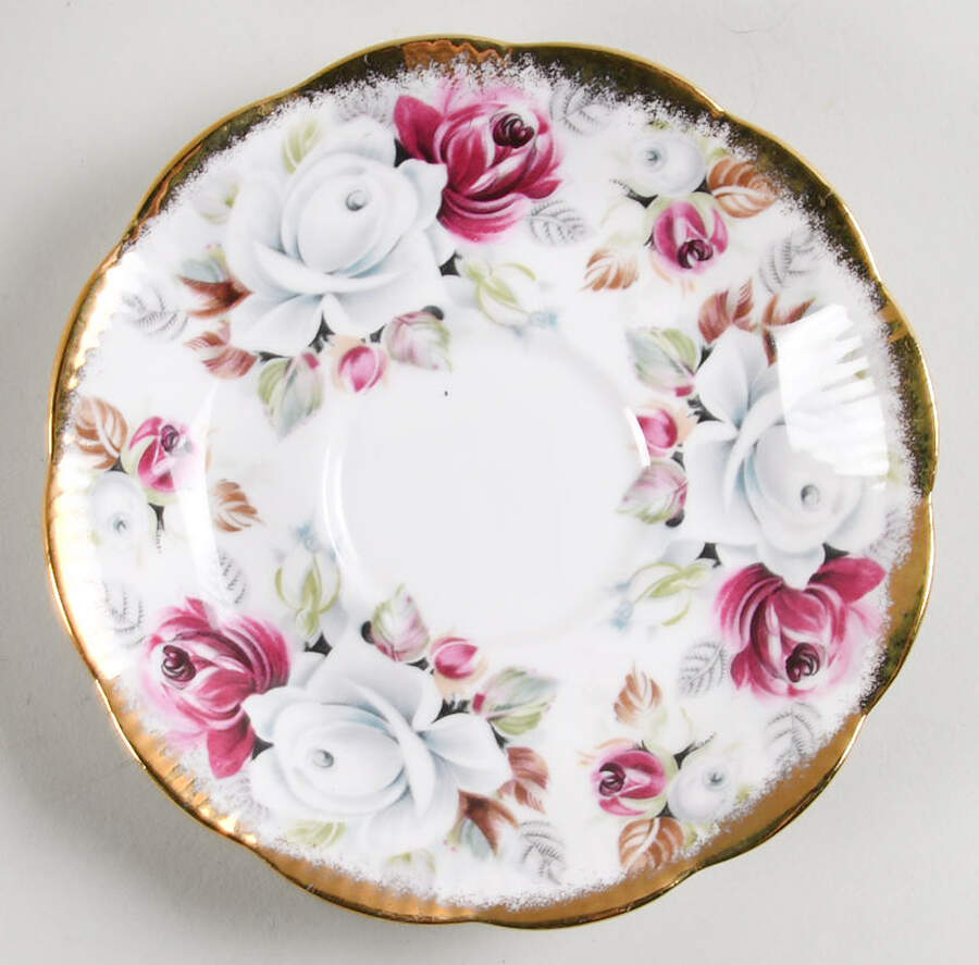 Summer Bounty Series Saucer for Footed Cup by Royal Albert-1
