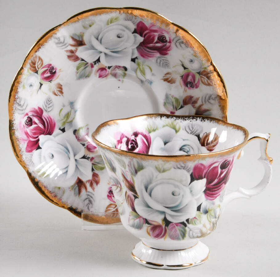 Summer Bounty Series Footed Cup & Saucer Set by Royal Albert-1