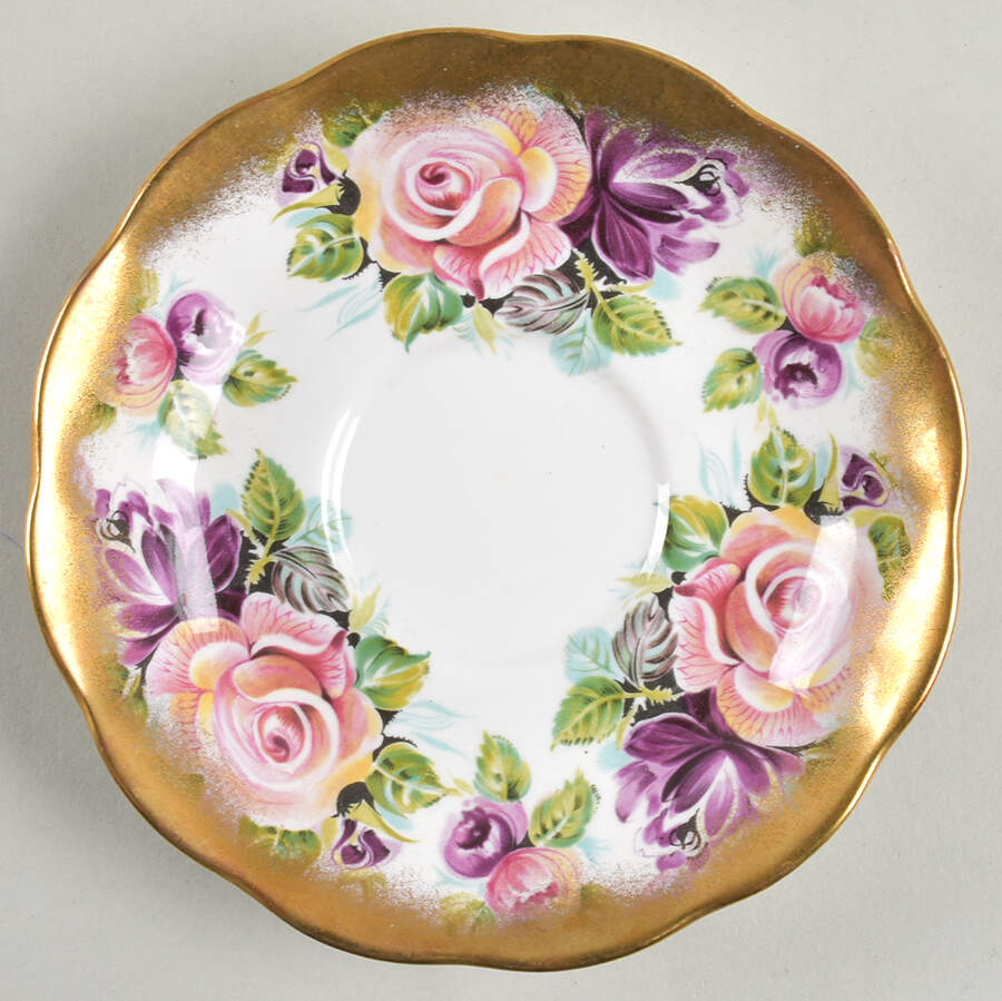 Summer Bounty Series Saucer for Footed Cup by Royal Albert-1