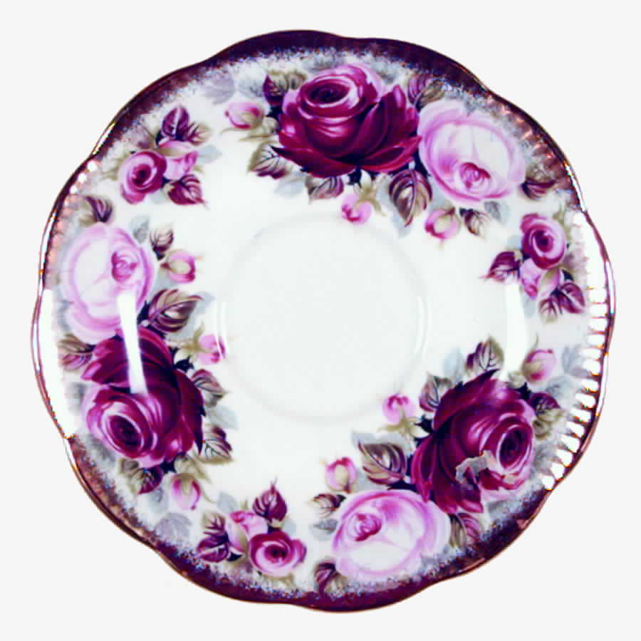 Summer Bounty Series Saucer for Footed Cup by Royal Albert-1