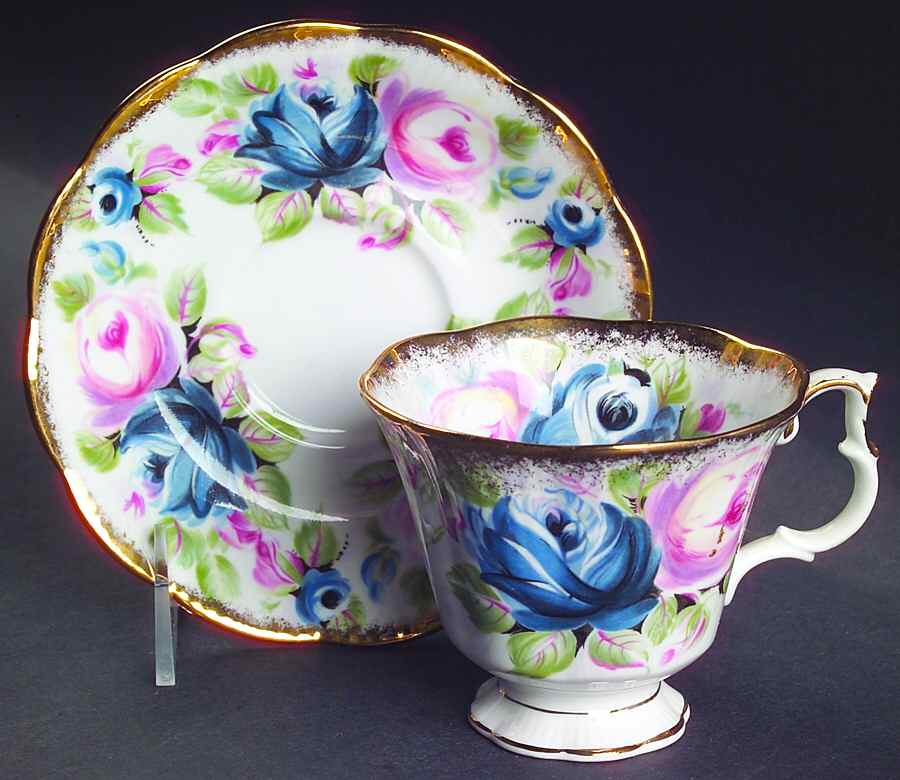 Summer Bounty Series Footed Cup & Saucer Set by Royal Albert-1
