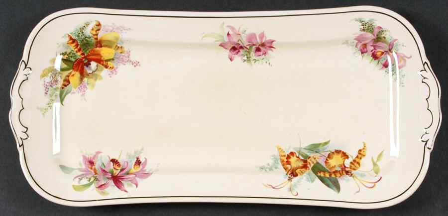 Orchid Large Sandwich Tray by Royal Doulton-1