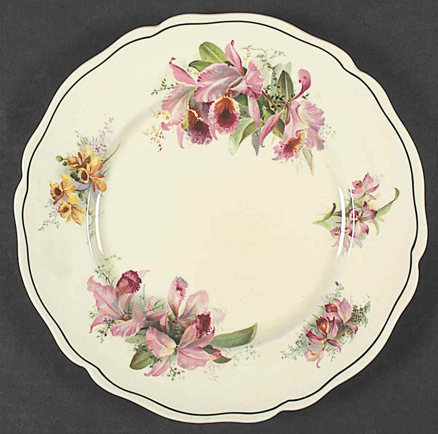 Orchid Dinner Plate by Royal Doulton-1