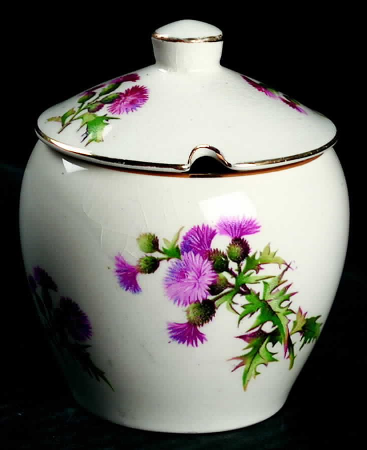 Thistle (Pink) Jam/Jelly & Lid by Royal Winton-1