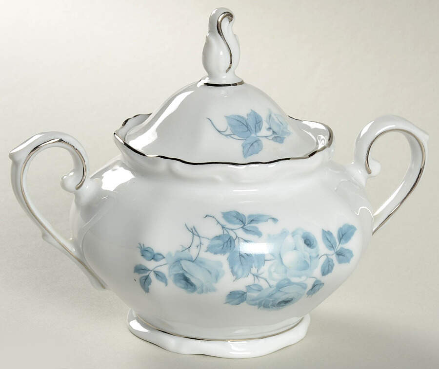 Summer Evening Sugar Bowl & Lid by Royal M (Bavaria)-1