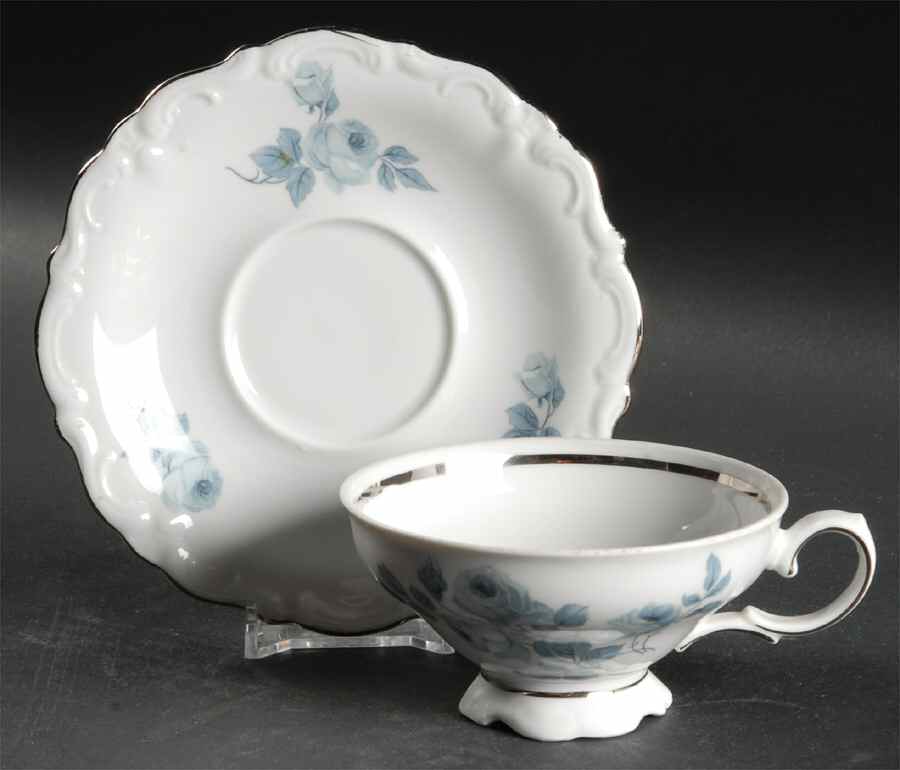 Summer Evening Footed Cup & Saucer Set by Royal M (Bavaria)-1