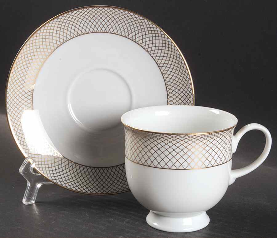 Siam Gold Footed Cup & Saucer Set by Rosenthal - Continental-1