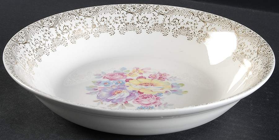 Royal Bouquet 9" Round Vegetable Bowl by Royal (USA)-1