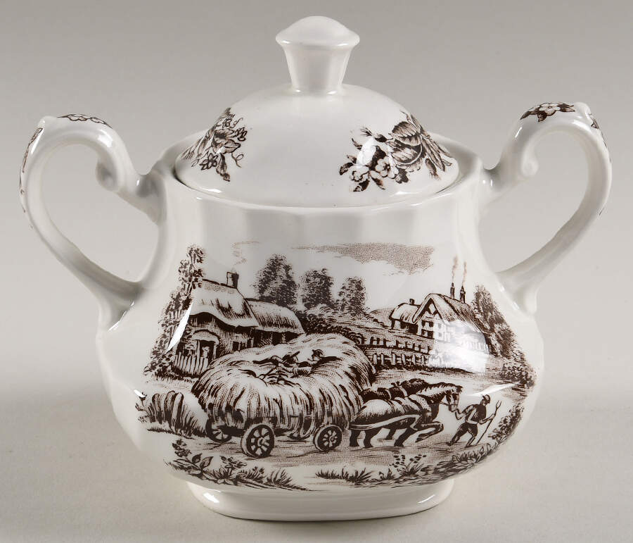 Hayride Brown Sugar Bowl & Lid by Ridgway (Ridgways)-1
