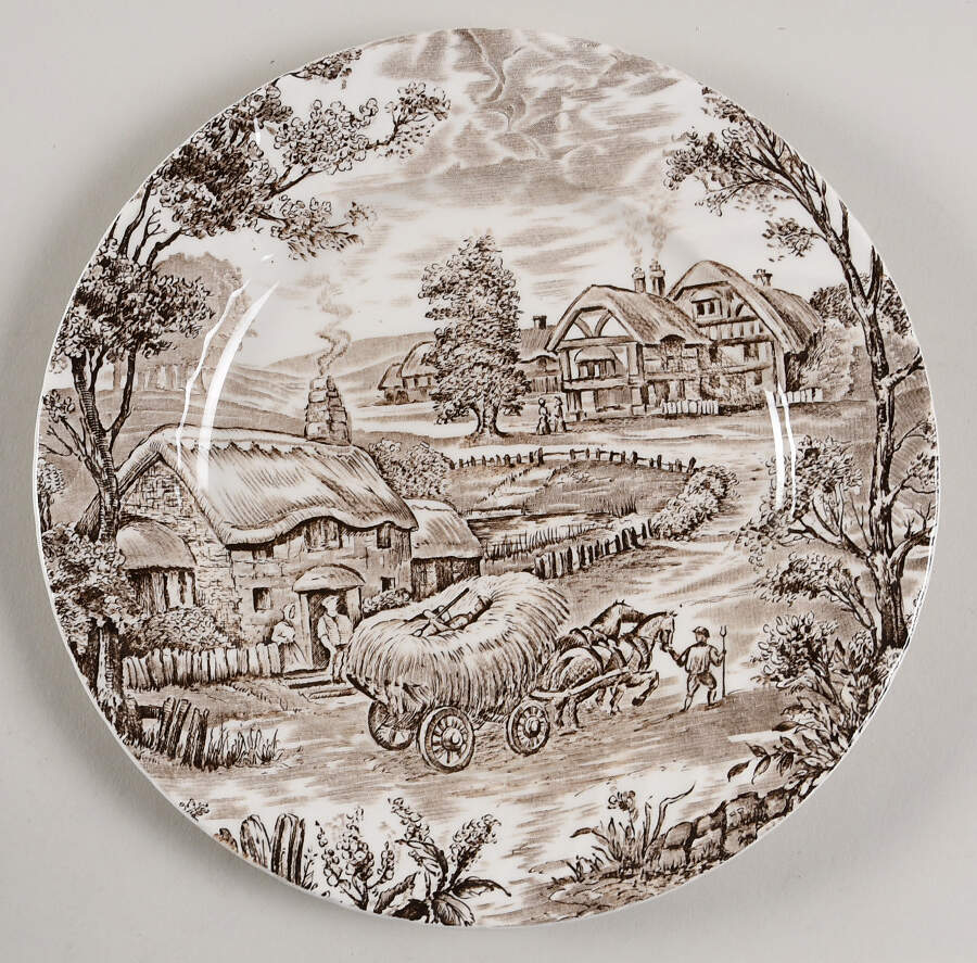 Hayride Brown Salad Plate by Ridgway (Ridgways)-1