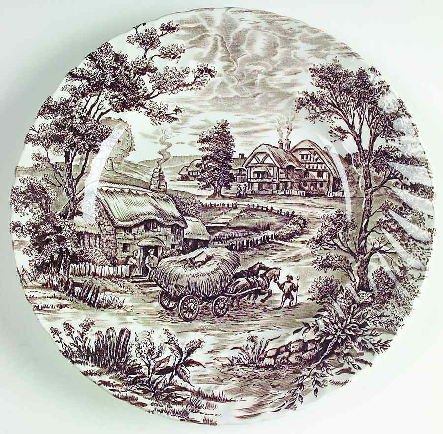 Hayride Brown Dinner Plate by Ridgway (Ridgways)-1