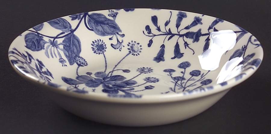 Hedgerow Blue (Earthenware, Wildflowers) Coupe Cereal Bowl by Royal Stafford-1