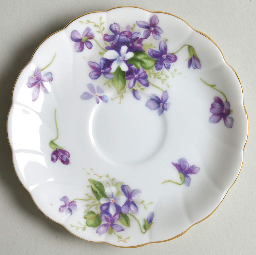 Spring Violets Saucer for Footed Demitasse Cup by Rossetti-1