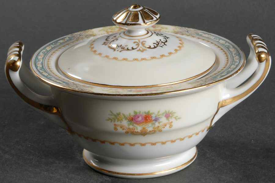 Annette Sugar Bowl & Lid by Rose (Japan)-1