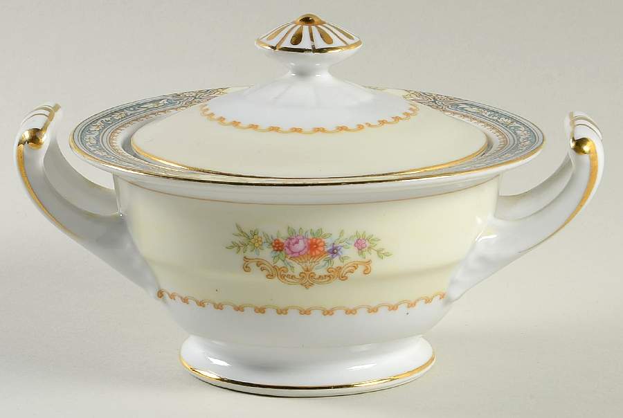 Annette Sugar Bowl & Lid by Rose (Japan)-1