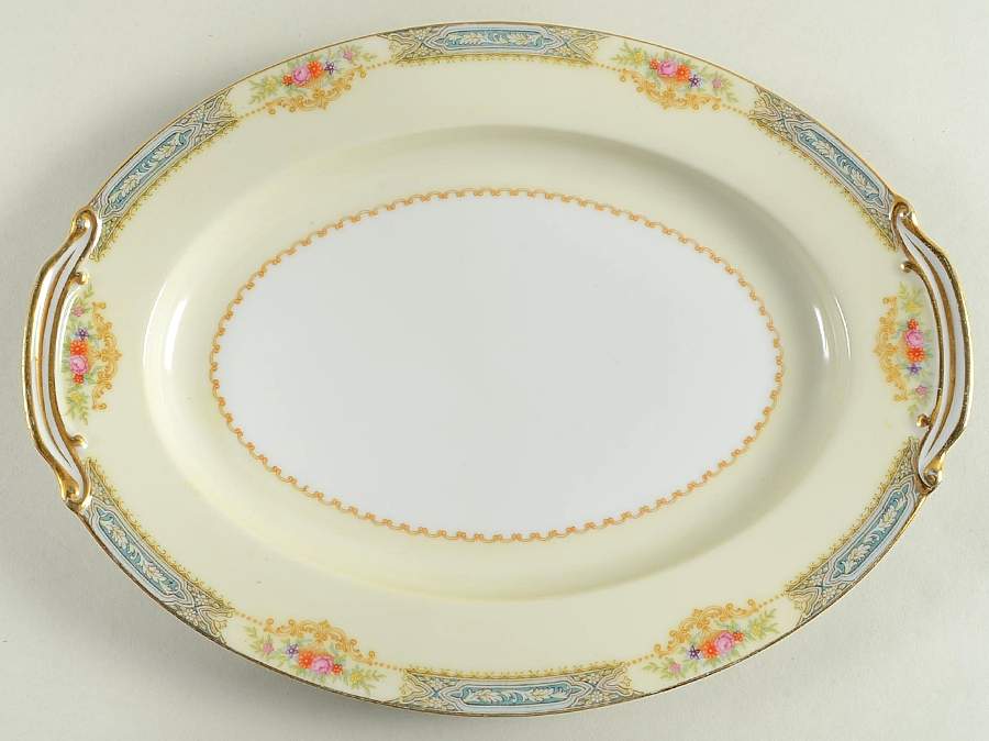 Annette 12" Oval Serving Platter by Rose (Japan)-1