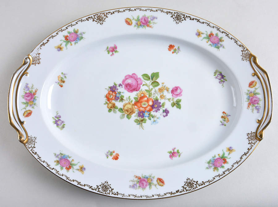 Julia 16" Oval Serving Platter by Rose (Japan)-1