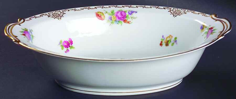 Julia 10" Oval Vegetable Bowl by Rose (Japan)-1