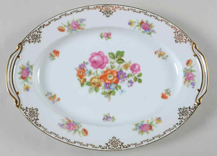 Julia 11" Oval Serving Platter by Rose (Japan)-1