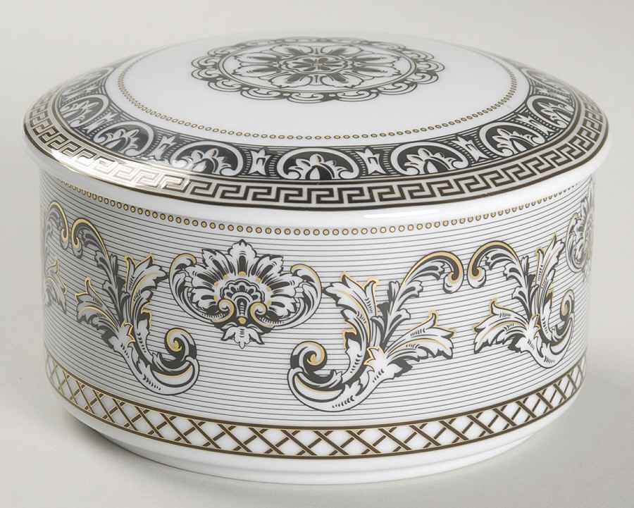 Marqueterie Round Box & Lid by Rosenthal - Continental-1