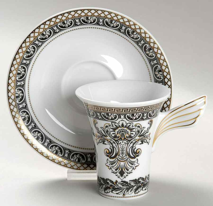 Marqueterie Flat Demitasse Cup & Saucer Set by Rosenthal - Continental-1