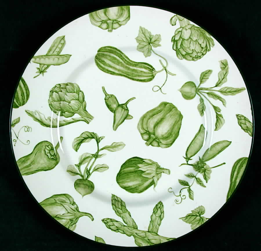 Toile De Legumes Green Dinner Plate by Royal Stafford-1