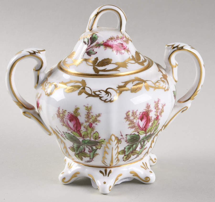 Moss Rose Sugar Bowl & Lid by Royal Chelsea-1