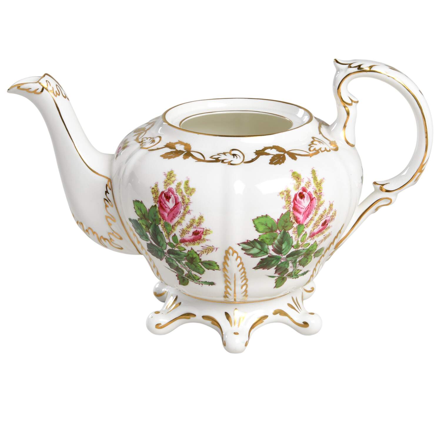 Moss Rose Teapot No Lid by Royal Chelsea-1