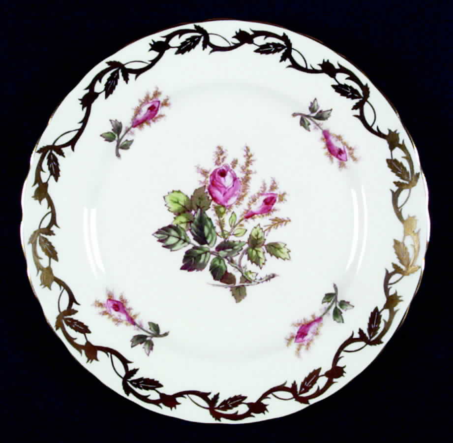 Moss Rose Salad Plate by Royal Chelsea-1