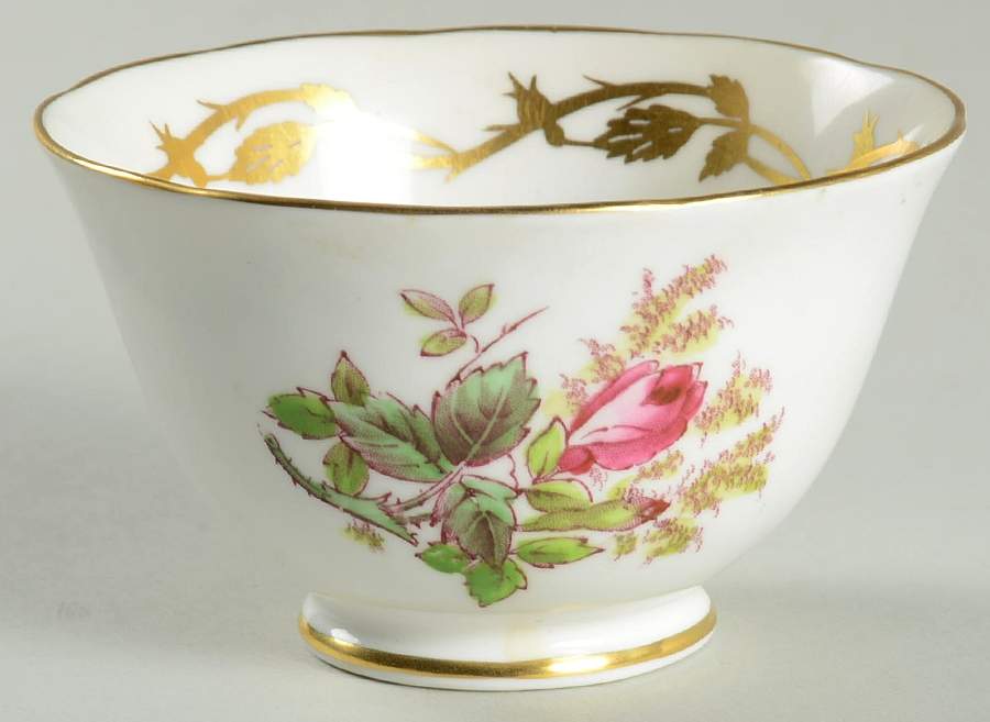 Moss Rose Individual Open Sugar Bowl by Royal Chelsea-1