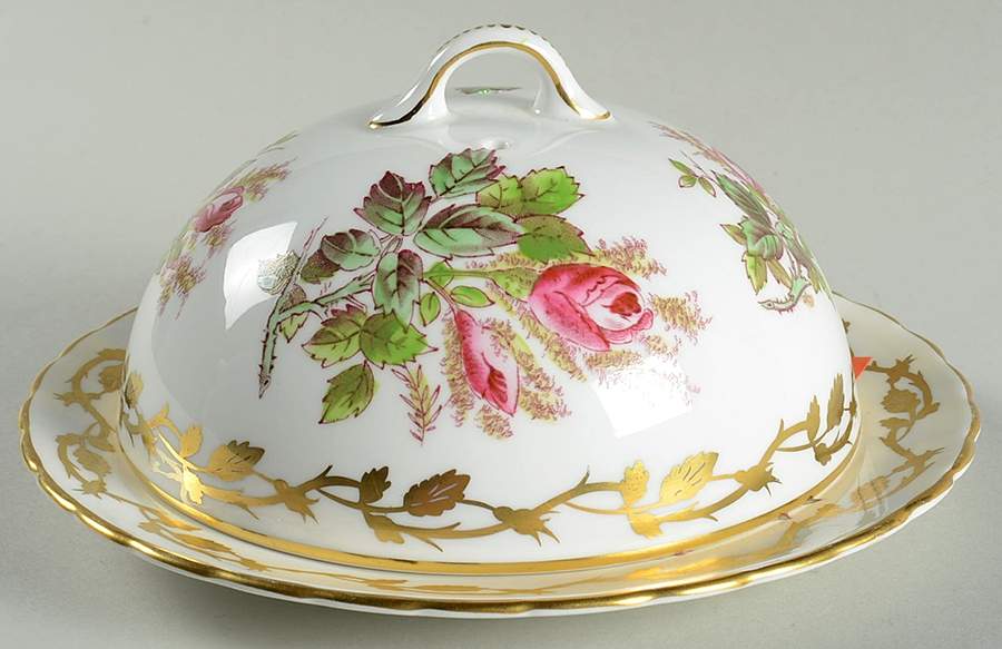 Moss Rose Muffin Dish & Lid by Royal Chelsea-1