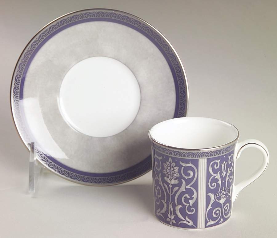 Byron Flat Demitasse Cup & Saucer Set by Royal Doulton-1