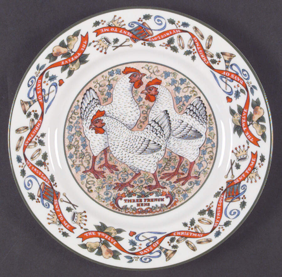Twelve Days of Christmas Salad Plate by Royal Worcester-1