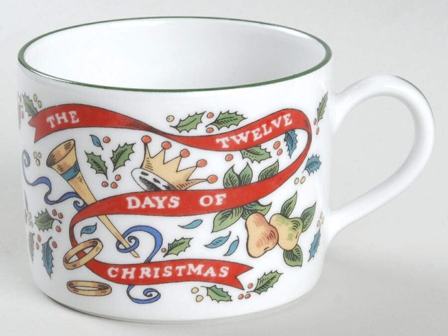 Twelve Days of Christmas Flat Cup by Royal Worcester-1