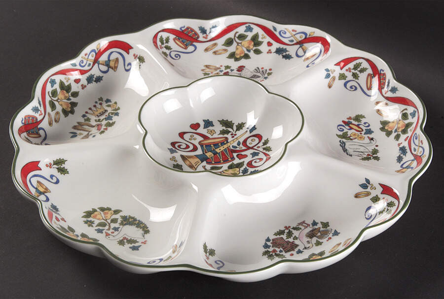 Twelve Days of Christmas 1-Piece Crudite by Royal Worcester-1